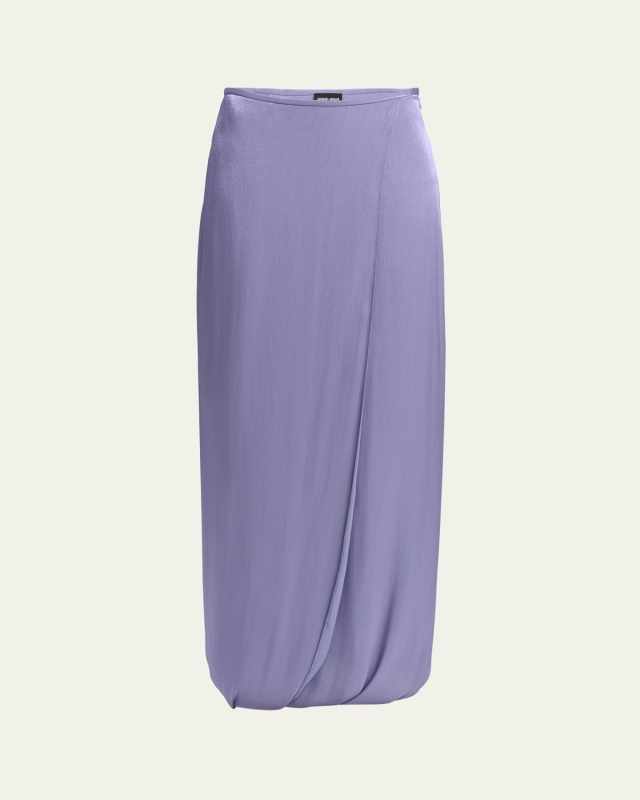 Long Draped Straight Skirt